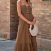 Dokotoo Womens Summer Dresses 2025 Sleeveless Spaghetti Stra...