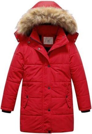 CREATMO US Girl's Winter Fleece Lined Long Parka Puffer Coat... CREATMO US Girl's Winter Fleece Lined Long Parka Puffer Coat...