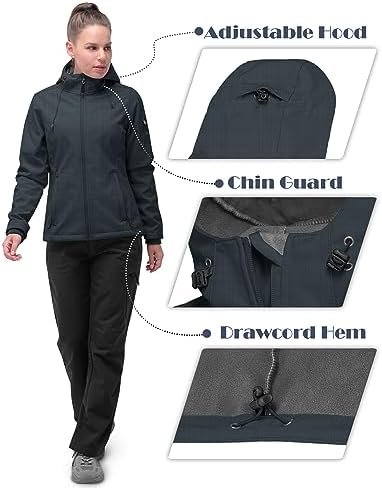 33,000ft Women's Softshell Jacket, Fleece Lined Warm Jacket ...