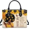 Personalized Leather Handbag For African American - Christma...