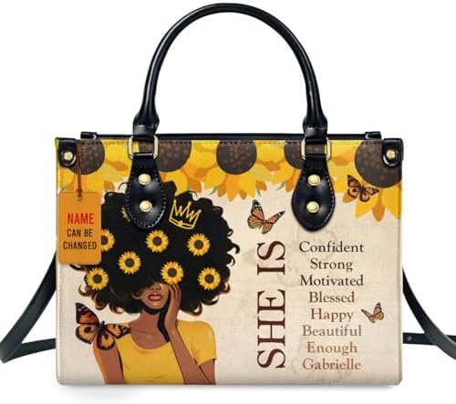 Personalized Leather Handbag For African American - Christma... Personalized Leather Handbag For African American - Christma...