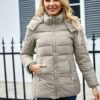 Puffer Jacket Womens Winter Coat with Hood Warm Lightweight ...