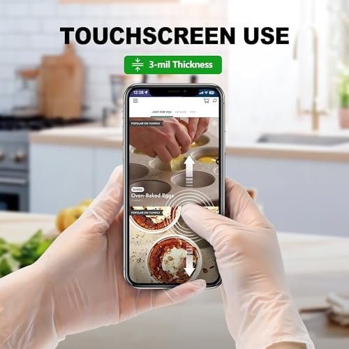 Disposable Vinyl Gloves, Food Safe, Latex-Free Powder-Free C...