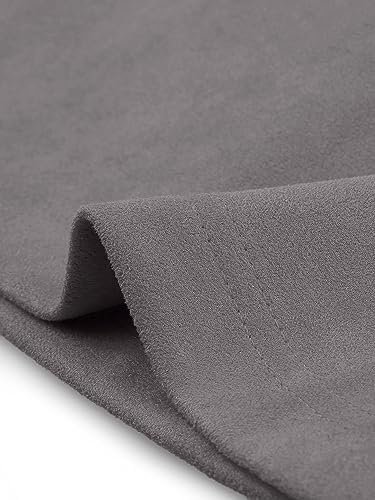 Allegra K Women's Faux Suede Jacket Open Front Lapel Draped ...