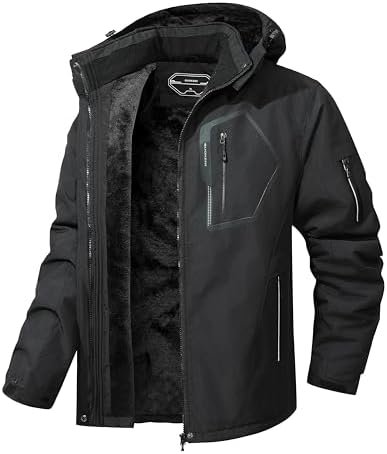 Men's Ski Jacket Winter Warm Snow Coat Waterproof Windbreake...