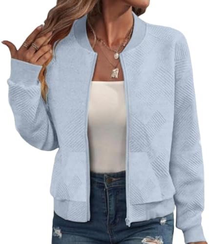 WROLEM Women Zip Up Sweatshirts with Pockets Long Sleeve Jac...