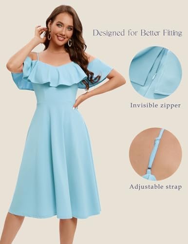 Bbonlinedress Womens Off Shoulder Summer Wedding Guest Dress...