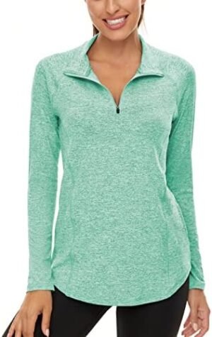 LURANEE Womens UPF 50+ Long Sleeve 1/4 Zip Pullover Athletic... LURANEE Womens UPF 50+ Long Sleeve 1/4 Zip Pullover Athletic...