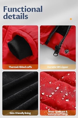 CREATMO US Girl's Winter Fleece Lined Long Parka Puffer Coat...