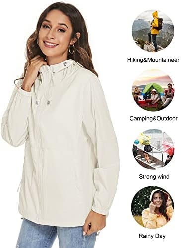 TCOT Womens Rain Jackets Waterproof Windbreaker Jackets ligh...