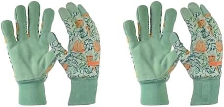 DIGZ Women's Leather Palm Garden Gloves with Knit Wrist