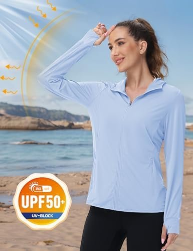 TACVASEN Women's Sun Hoodies Lightweight Jacket for Women Zi...