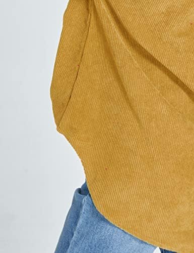SSLR-Womens-Corduroy-Shacket-Jacket-Oversized Button Down Sh...