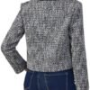 Xaspee Women's Tweed Blazers Cropped Long Sleeve Crewneck Op...