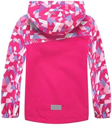 M2C Boys Girls Hooded Color Block Waterproof Fleece Lined Wi...