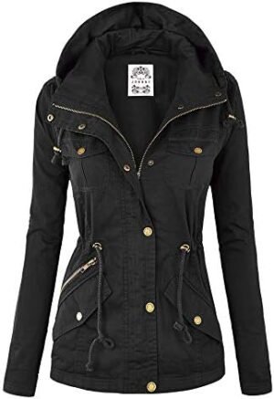 Made By Johnny Women's Casual Military Anorak Jacket Safari ...