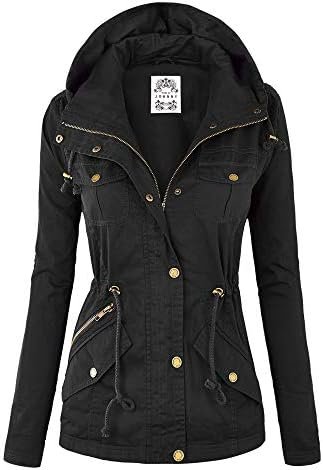 Made By Johnny Women's Casual Military Anorak Jacket Safari ...