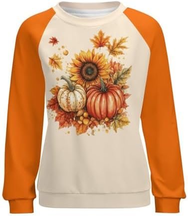 Womens Fall Funny Sweatshirt Cute Graphic Printed Autumn The...