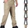Work Cargo Pants for Men Baggy Slim Fit Waterproof Lightweig...