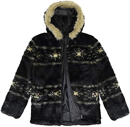Outfitters Women's Reversible Faux Fur Patterned Zip Up Jack...