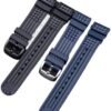 Silicone Watch Strap Sport Diving Rubber Longer Men‘s Wrist ...