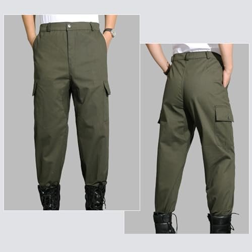 ZEFOTIM Casual Pants for Men Solid Color Wide Leg Casual Pan...