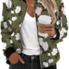 Zeagoo Women's Bomber Jacket Casual Coat Zip Up Outerwear Wi...