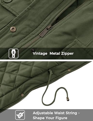 wantdo Women's Winter Parka Coat Sherpa Lined Warm Cotton Ja...