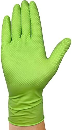 TitanFlex Thor Grip Heavy Duty Green Industrial Nitrile Glov...