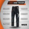 MS9 Men's Cargo Active Outdoor Casual Tactical Work Pants Tr...