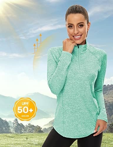 LURANEE Womens UPF 50+ Long Sleeve 1/4 Zip Pullover Athletic...
