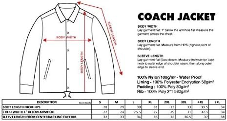 Shaka Wear Men’s Coach Jacket – Classic Windbreaker Nylon Wa...