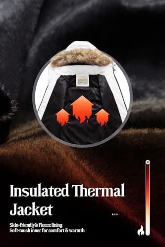 Chrisuno Girl's Water Resistant Winter Coats Warm Fleece Lin...