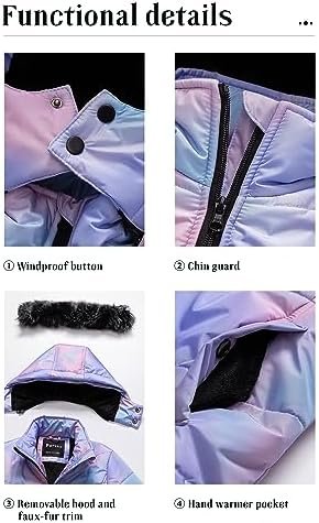 Pursky Girls' Warm Winter Coat Long Parka Fleece Lined Water...