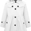 Betusline Girl's Single Breasted Trench Coat Dress Coat Oute...