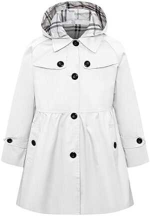Betusline Girl's Single Breasted Trench Coat Dress Coat Oute... Betusline Girl's Single Breasted Trench Coat Dress Coat Oute...
