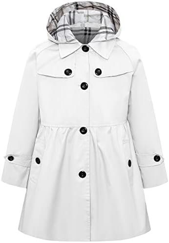 Betusline Girl's Single Breasted Trench Coat Dress Coat Oute...