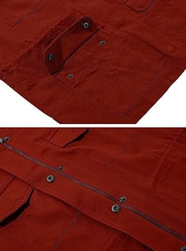 chouyatou Women's Fall Stand Collar Zip Up Military Cotton U...