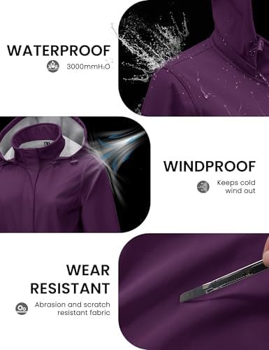 MAGCOMSEN Women's Long Fleece Lined Jackets Warm Winter Wind...