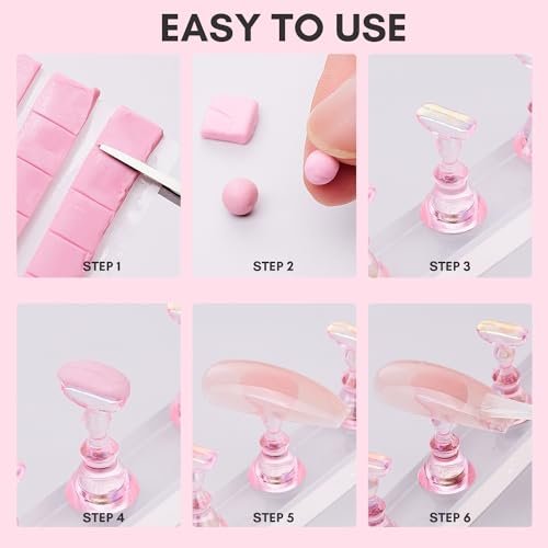 Makartt Nail Stand for Press On Nails Display Practice Art M...