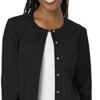 Cherokee Snap Front Scrub Jackets for Women, Workwear Revolu...