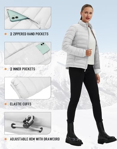 Pioneer Camp Women's Packable Puffer Jacket Winter Lightweig...