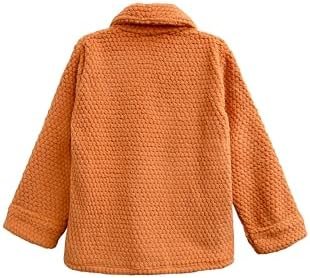 LA CERA Women's Fleece Bed Jacket - Stylish Notched Collar, ...