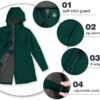 33,000ft Women's Softshell Long Jacket with Hood Fleece Line...