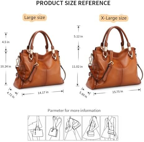 Kattee Soft Women Genuine Leather Purses and Handbags Satche...