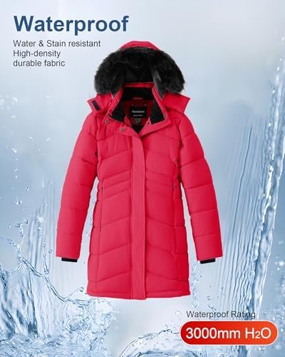 Girl's Winter Coats Kids Waterproof Long Puffer Jacket Thick...