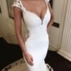 Wedding Dress for Bride Boho Beach Lace Appliques Mermaid Br...