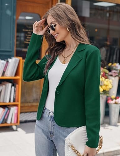 GRACE KARIN Women Sweater Blazer Casual Work Croppped Cardig...