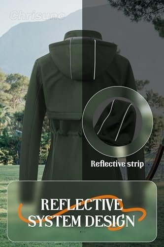 Chrisuno Women's Lightweight Long Softshell Fleece Lined Jac...