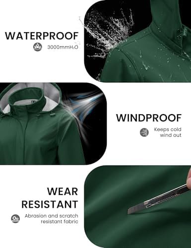 MAGCOMSEN Women's Long Fleece Lined Jackets Warm Winter Wind...